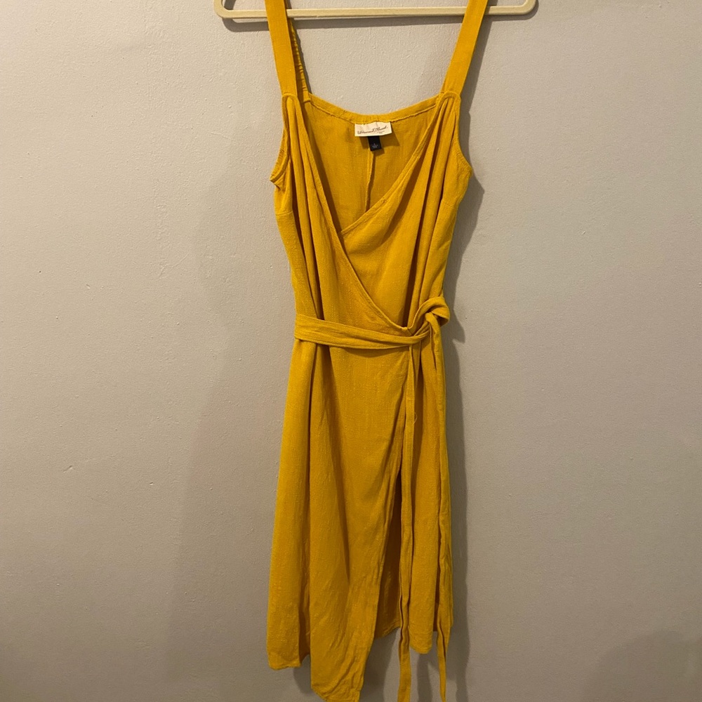 Yellow Wrap Dress